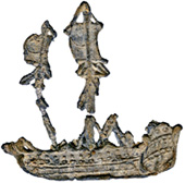 petit navire jouet du XVIe siècle trouvé à Trois-Rivières